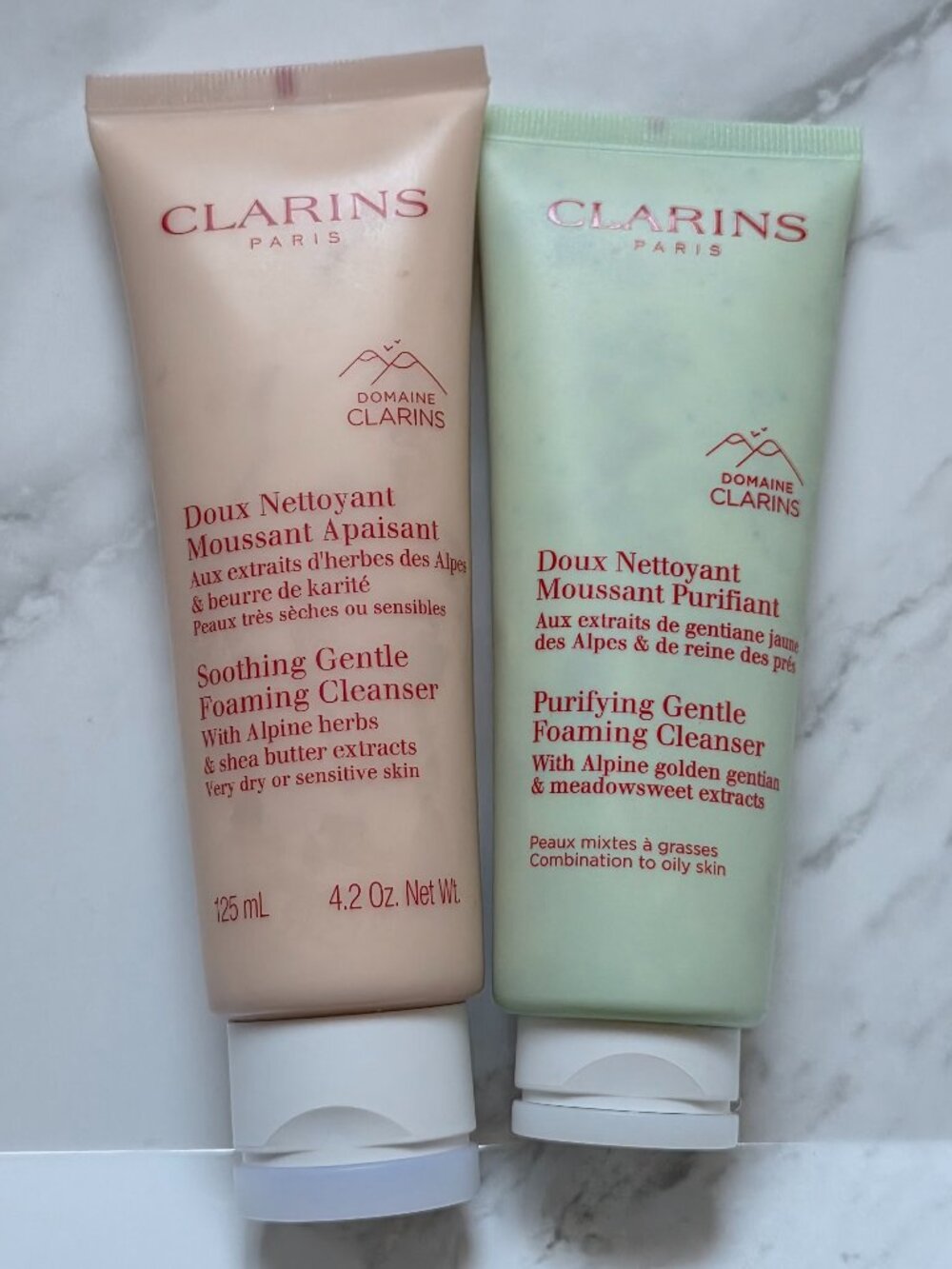 Clarins PURIFYING GENTLE FOAMING CLEANSER & SMOOTHING GENTLE FOAMING CLEANSER